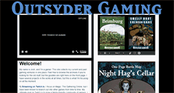 Desktop Screenshot of outsydergaming.com